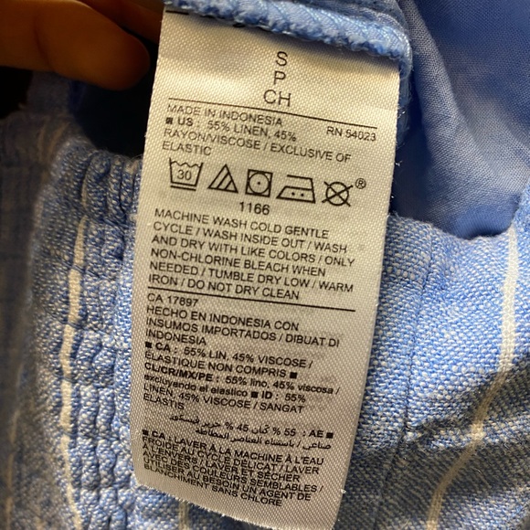 Blue and White Stripe Jumpsuit - Picture 4 of 6